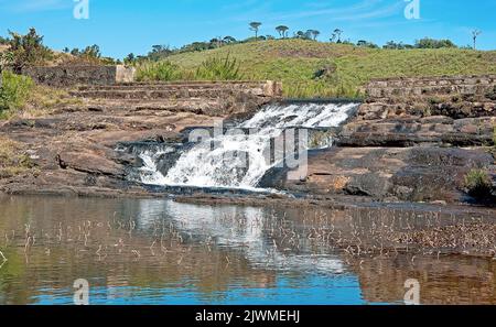 Small waterfall on the Horton Plains, Sri Lanka Stock Photo