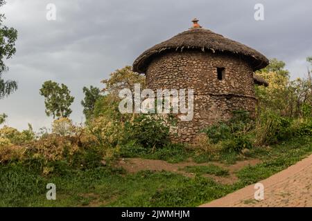 Traditional round house in Lalibela, Ethiopia Stock Photo