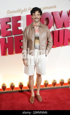 Jacob Fortune-Lloyd arrives for the gala screening of See How They Run