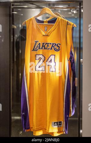 Kobe Bryant game worn jersey from Bryant s final NBA Opening Day 2015 2016 Season is up for auction at an estimated 120 000 140 000 at Sotheby s in New York NY on Sept. 6