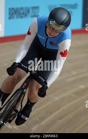 Sarah Orban of Canada in the Women's Sprint cycling at the 2022