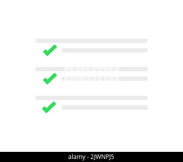 Check list, checklist form logo design. Checkboxes ui design for survey or questionary exam, test document vector design and illustration. Stock Vector