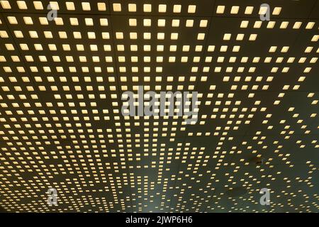 random pattern of square glowing lights Stock Photo