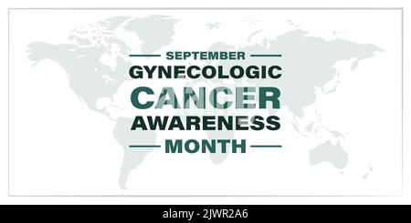 September is Gynecological Cancer Awareness Month. Background, poster, card, banner vector illustration Stock Vector