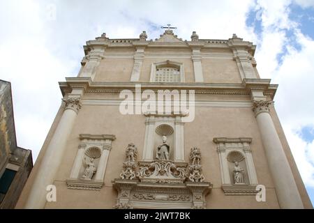 Casarano, Italy. Exterior view of the 17th century Chiesa Madre Vergine Annunziata (Church of Saint Mary of the Announcement). Stock Photo