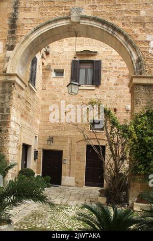 Casarano, Italy. Courtyard of Palazzo D'Aquino. Stock Photo