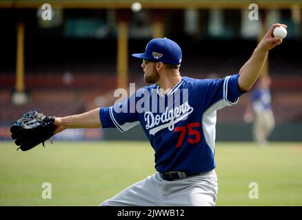 Los Angeles Dodgers Paco Rodriguez (75) during a game against the