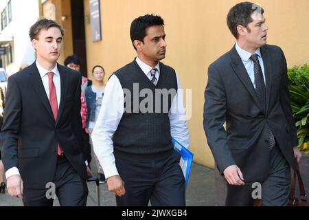 Vishal Mital, the husband of Mi Jin Shin, arrives at the coronial