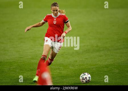 Cardiff, UK. 6th Sep, 2022. Kayleigh Green of Wales during the Wales v Slovenia Women's World Cup Qualification match. Credit: Gruffydd Thomas/Alamy Live News Stock Photo