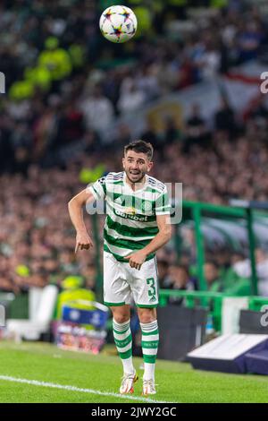 Glasgow, Escocia. 06th Sep, 2022. Taylor of Celtic during the UEFA Champions League football match between Celtic and Real Madrid at Celtic Park, Parkhead in Glasgow, Scotland Credit: SPP Sport Press Photo. /Alamy Live News Stock Photo
