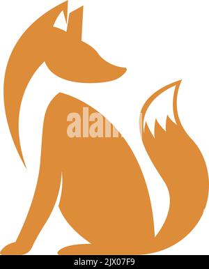 Fox icon logo design illustration template Stock Vector