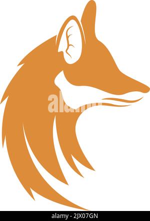 Fox icon logo design illustration template Stock Vector