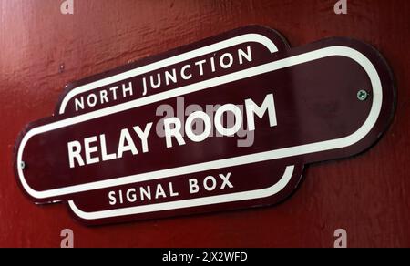 Crewe North junction, Signal Box, Relay Room, Vernon way, Cheshire, England, UK, CW1 2DB Stock Photo