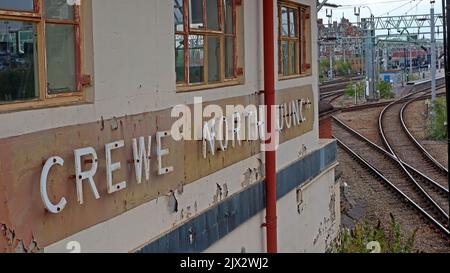 Crewe North Junction signal box Stock Photo