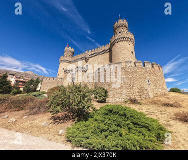 Castle Manzanares el Real, Madrid, Spain Stock Photo