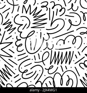 Trendy thin lines and dots seamless pattern. Stock Vector