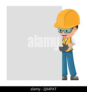 heureux ingénieur homme en casque et gilet de sécurité sur le chantier de  construction 6723138 Photo de stock chez Vecteezy