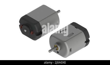 Motor Object Direct current toy car electric motor presentation 3D illustration ...