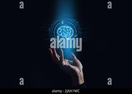 The concept of artificial intelligence. Smart technologies in the modern world. Stock Photo