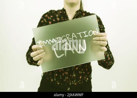 Writing displaying text Immigration LawEmigration of a citizen shall be lawful in making of travel. Conceptual photo Emigration of a citizen shall be Stock Photo