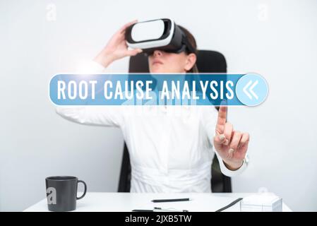 Handwriting text Root Cause Analysis. Concept meaning Method of Problem Solving Identify Fault or Problem Stock Photo