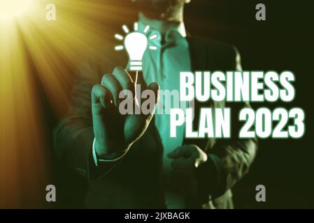 Conceptual display Business Plan 2023Challenging Business Ideas and Goals for New Year. Business showcase Challenging Business Ideas and Goals for New Stock Photo