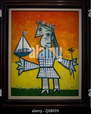 Maya with boat painting, Maya Ruiz-Picasso, Daughter of Pablo ...