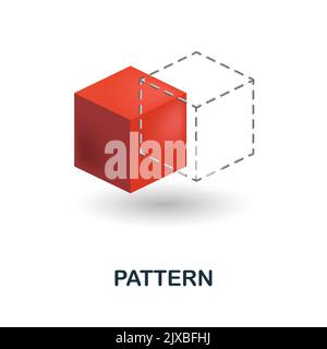 Pattern icon. 3d illustration from artificial intelligence collection. Creative Pattern 3d icon for web design, templates, infographics and more Stock Vector
