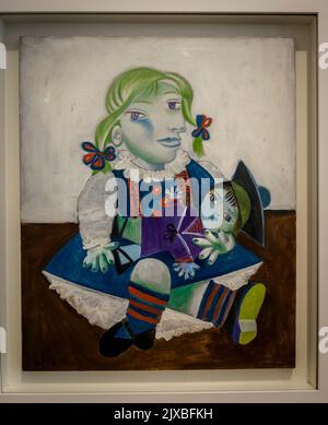 Girl with a doll painting, Maya Ruiz-Picasso, Daughter of Pablo ...