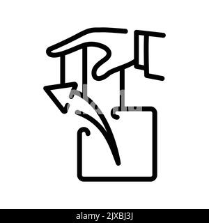 Link manipulation olor line icon. Pictogram for web page Stock Vector