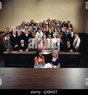 Ehen vor Gericht, Gerichtsserie, Deutschland 1970 - 2000, Fall Petzold gegen Petzold, Sendung von 1974, das gesamt Team Stock Photo
