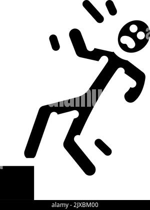 fall man accident glyph icon vector illustration Stock Vector Image ...