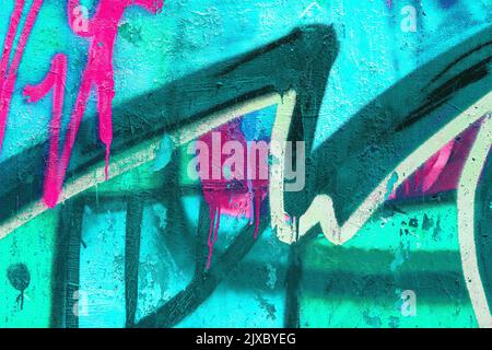 close up of colorful urban wall texture Stock Photo