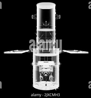 The Hubble Space Telescope. X-Ray render Stock Photo