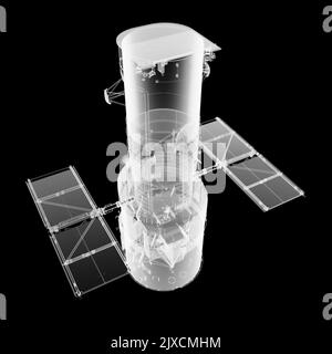 The Hubble Space Telescope. X-Ray render Stock Photo