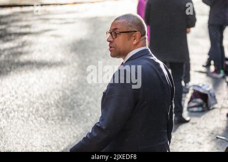 Downing Street, London, UK. 7th Sep, 2022. Ministers attend the first Cabinet Meeting at 10 Downing Street since Prime Minister Liz Truss appointed them last night. The Rt Hon James Cleverly MP, Secretary of State for Foreign, Commonwealth and Development Affairs. Credit: amanda rose/Alamy Live News Stock Photo