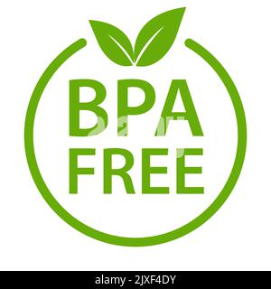 BPA FREE bisphenol A and phthalates free icon vector non toxic