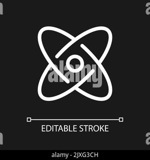 Science pixel perfect white linear ui icon for dark theme Stock Vector