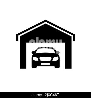 Car garage sign simple icon on background Stock Vector