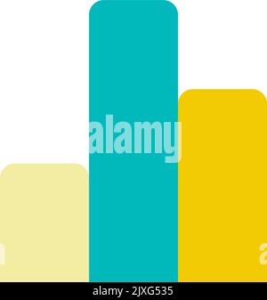 Column graph flat color ui icon Stock Vector