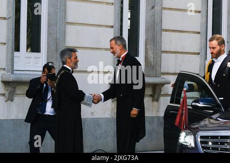 Madrid, Spain. 07th Sep, 2022. King Felipe during the opening of the Judicial Year 2022/23 in Madrid 07 September 2022 Credit: CORDON PRESS/Alamy Live News Stock Photo