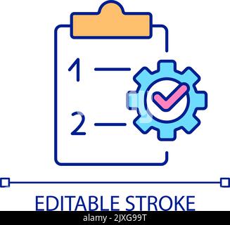 Complete business plan RGB color icon Stock Vector