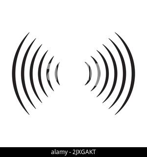 sound radio wave icon vector wifi sound signal connection for graphic design, logo, website, social media, mobile app, UI illustration Stock Vector
