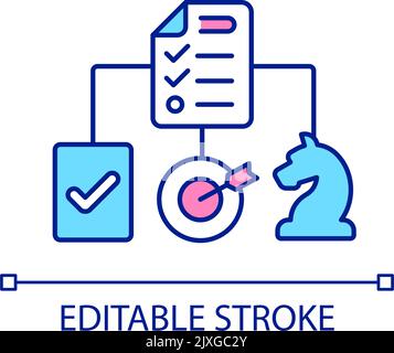 Successful business plan RGB color icon Stock Vector