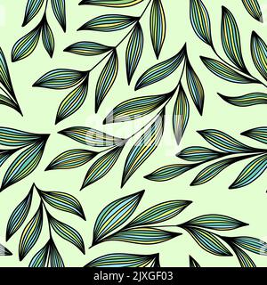 pattern with striped branches Stock Vector