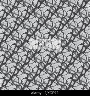 Woven style grid vector seamless pattern background. Abstract backdrop with entwined loops of yarn weave effect. Geometric mesh of thread lines Stock Vector