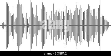 Sound signal. Absract digital record. Voice graph Stock Vector