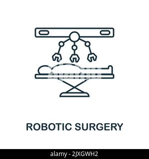 Robotic Surgery icon. Simple element from technology collection. Line Robotic Surgery icon for templates, infographics and banners Stock Vector