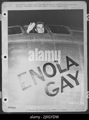 George Caron Hiroshima Atomic Bomb Crew on Tinian Island in the Marianas. Flight ...