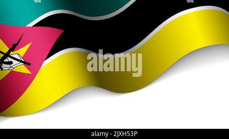 EPS10 Vector Patriotic heart with flag of Mozambique. An element of impact for the use you want to make of it. Stock Vector